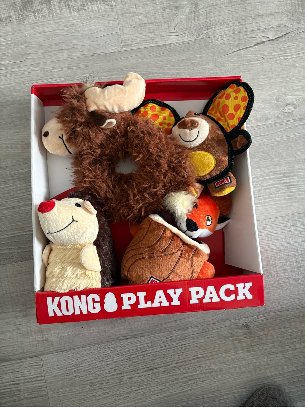 Kong Plush Play Pack - Brown, Orange, Yellow, Cream DS-33